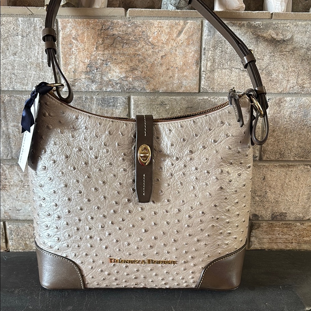 NWT Dooney & Burke Ostrich shoulder bag
